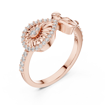  Rose Gold Twilight Bow Statement Ring Right View
