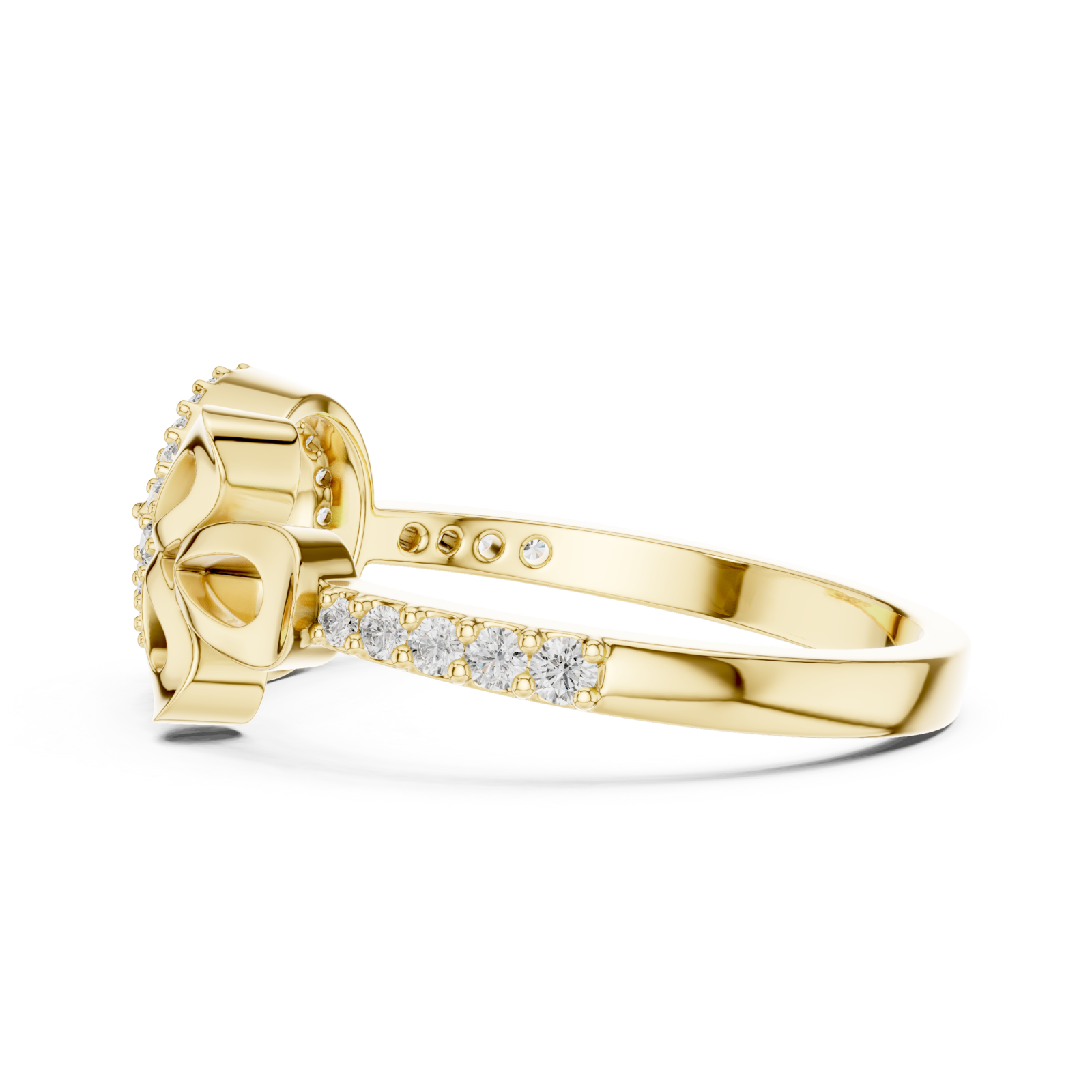  Gold Twilight Bow Statement Ring Side View
