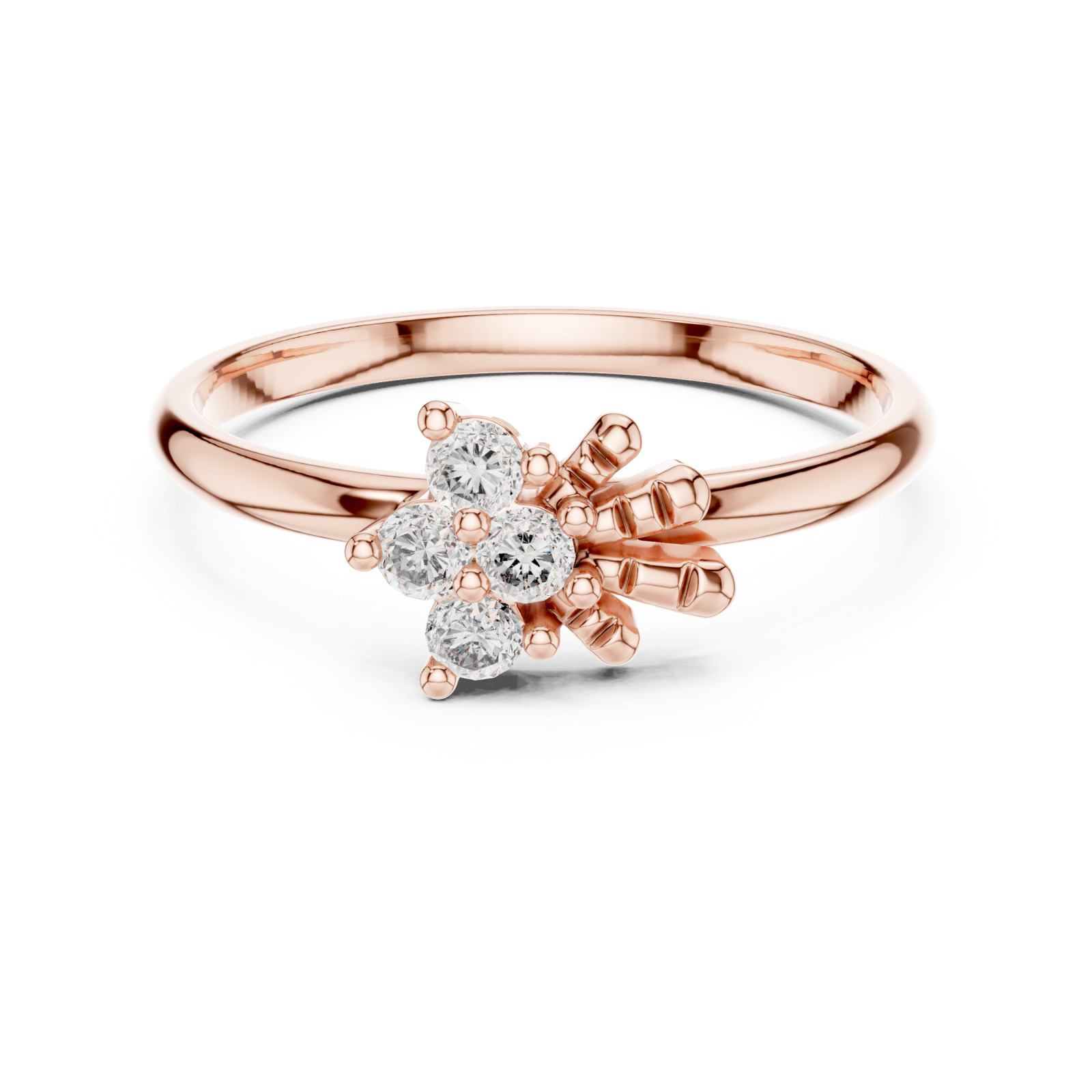  Rose Gold Infinite Embrace Solstice Unity Signature Ring Front View