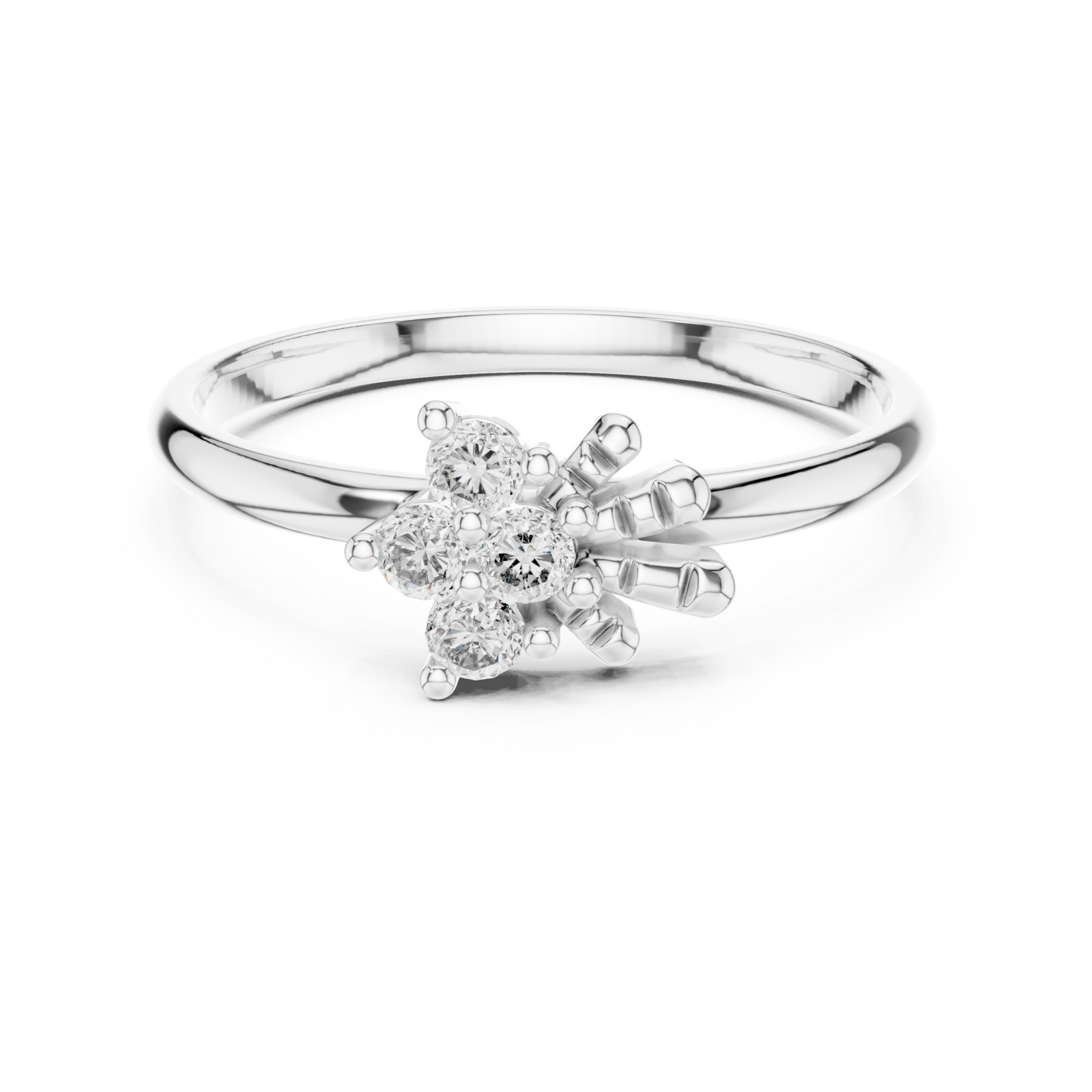  White Gold Infinite Embrace Solstice Unity Signature Ring Front View