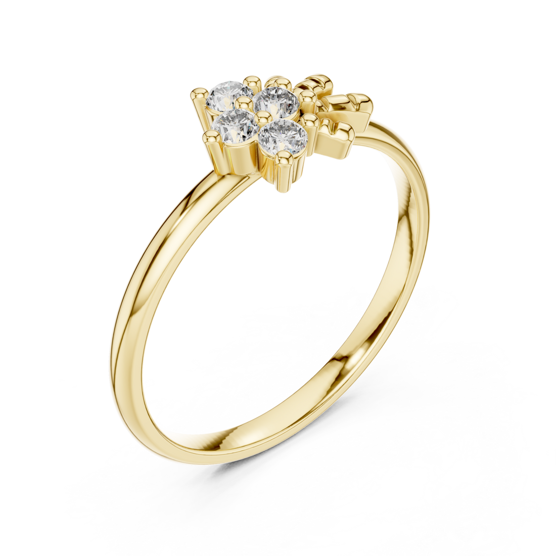 Gold Infinite Embrace Solstice Unity Signature Ring Right View