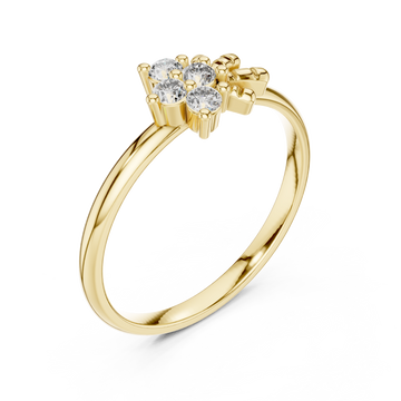 Gold Infinite Embrace Solstice Unity Signature Ring Right View