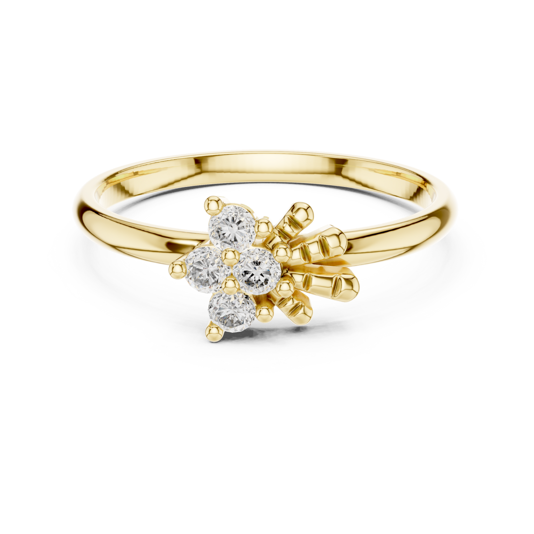 Gold Infinite Embrace Solstice Unity Signature Ring Right View