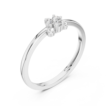 White Gold Twilight Embrace Modern Solitaire Band Right View