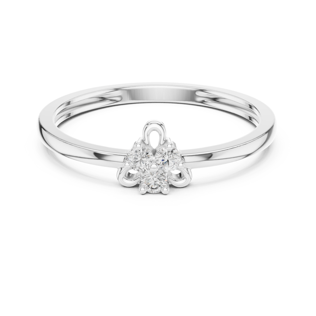  White Gold Twilight Embrace Modern Solitaire Band Right View