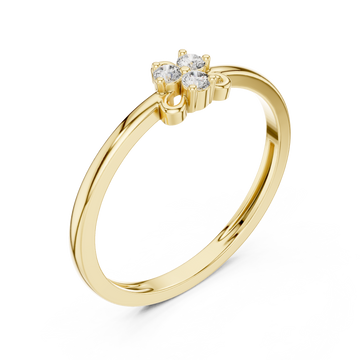 Gold Twilight Embrace Modern Solitaire Band Right View