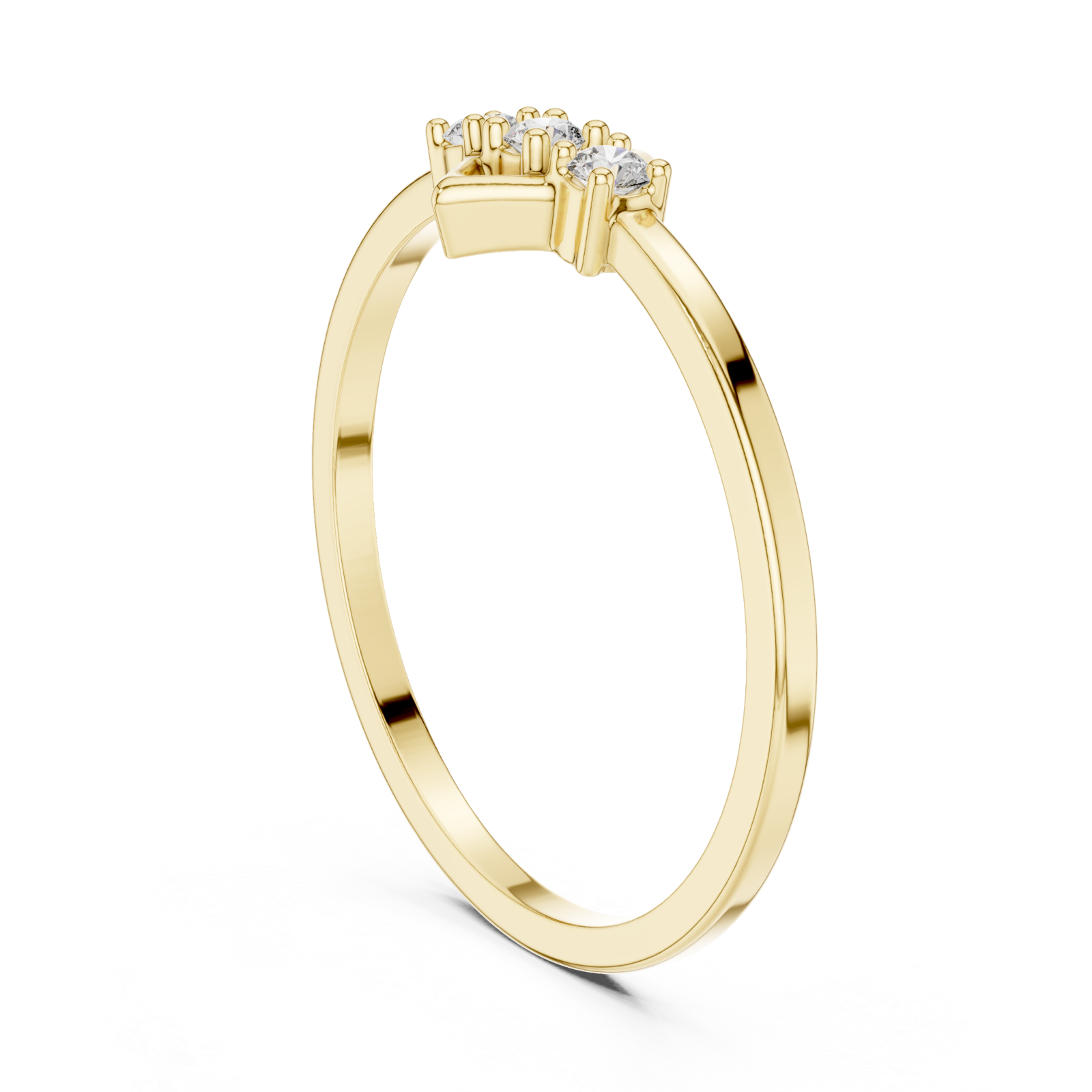  Gold Classic Whisper Band Ring Left View