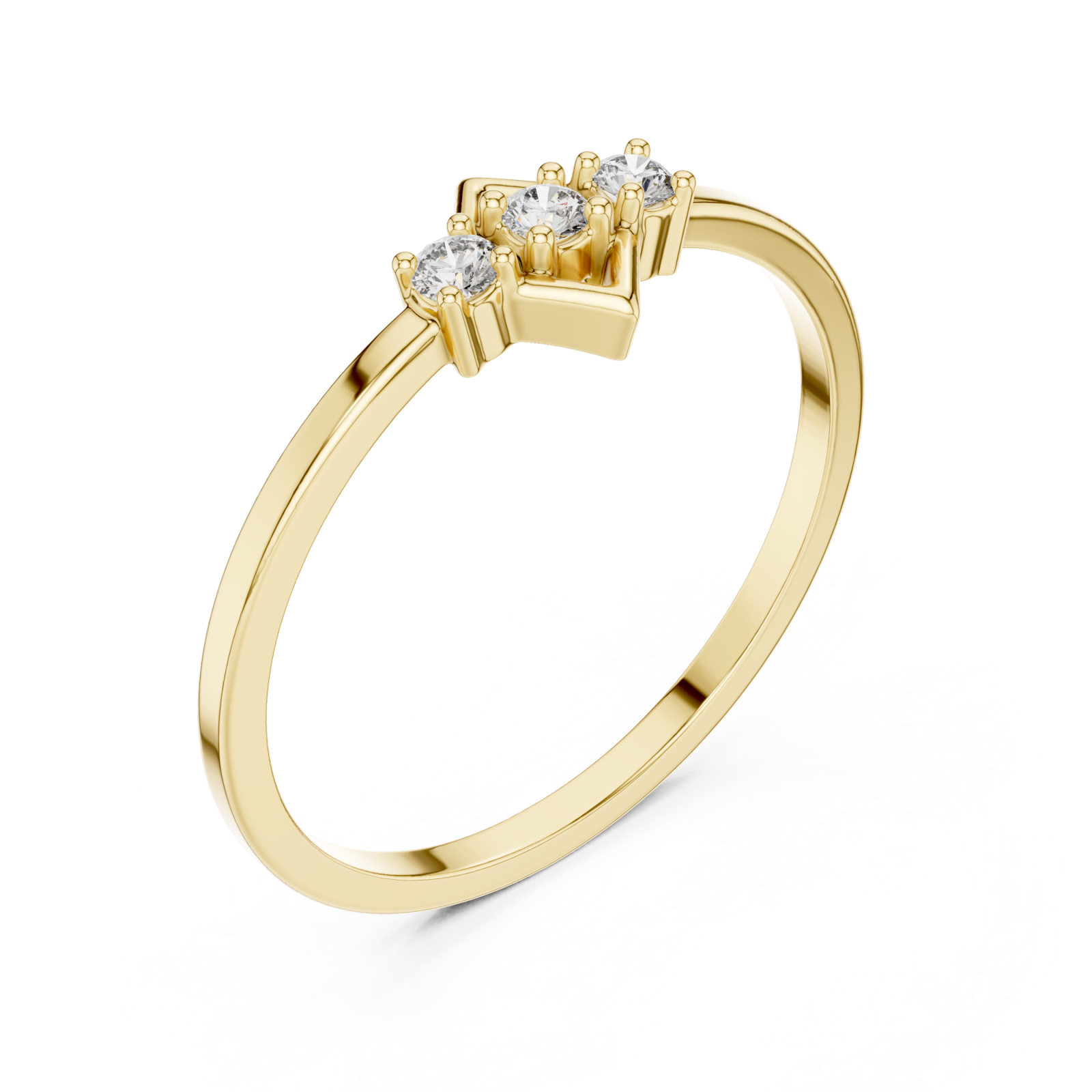 Gold Classic Whisper Band Ring Right View
