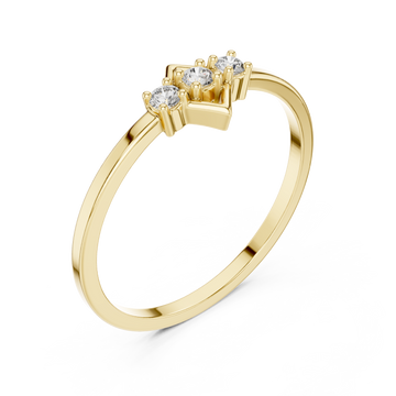 Gold Classic Whisper Band Ring Right View
