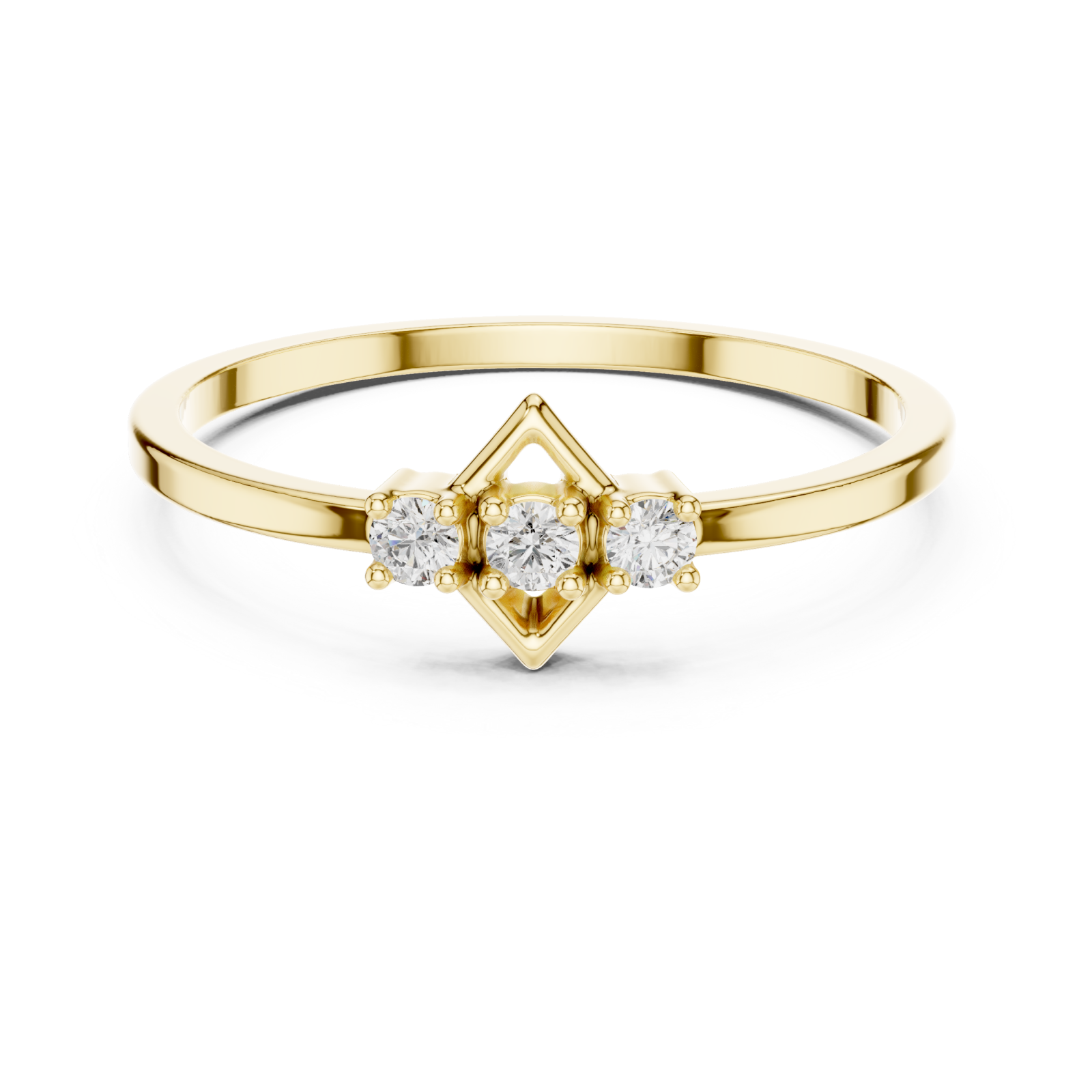 Gold Classic Whisper Band Ring Front View