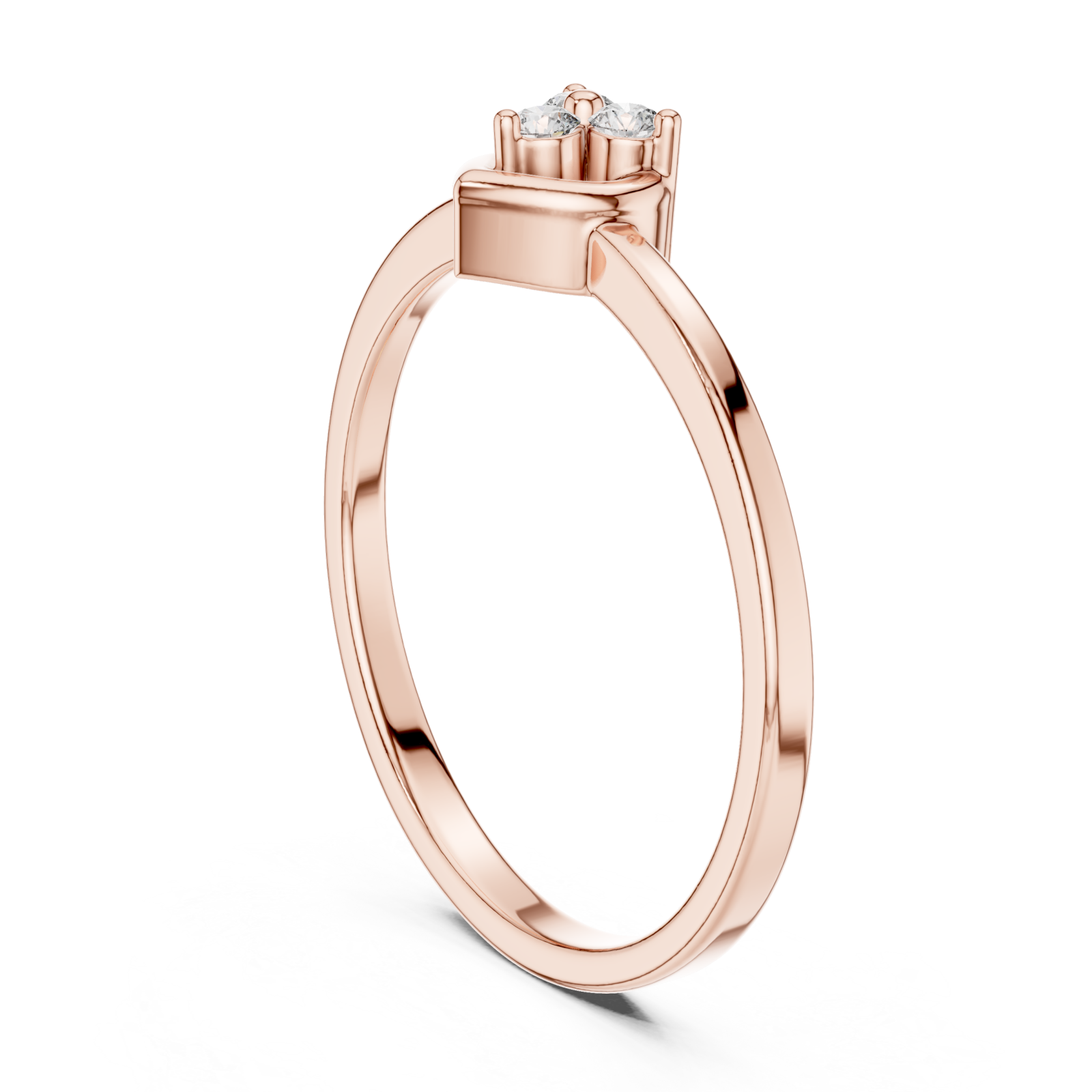  Rose Gold Radiant Touch Harmony Forever Ring Left View