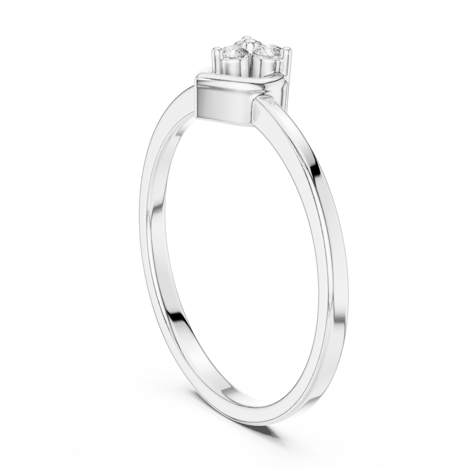  White Gold Radiant Touch Harmony Forever Ring Left View