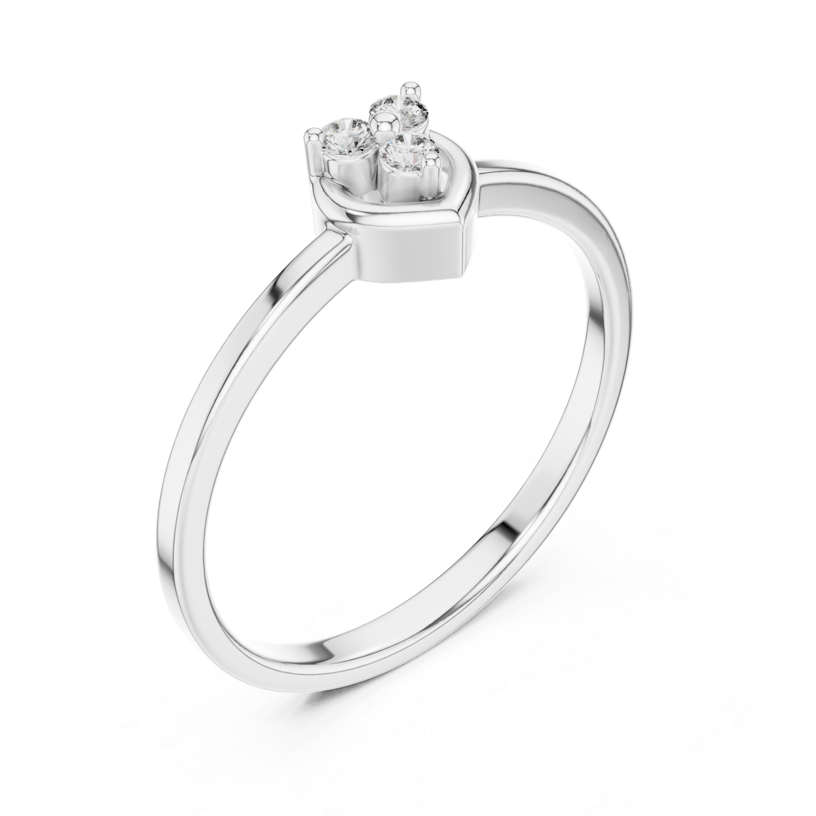  White Gold Radiant Touch Harmony Forever Ring Right View