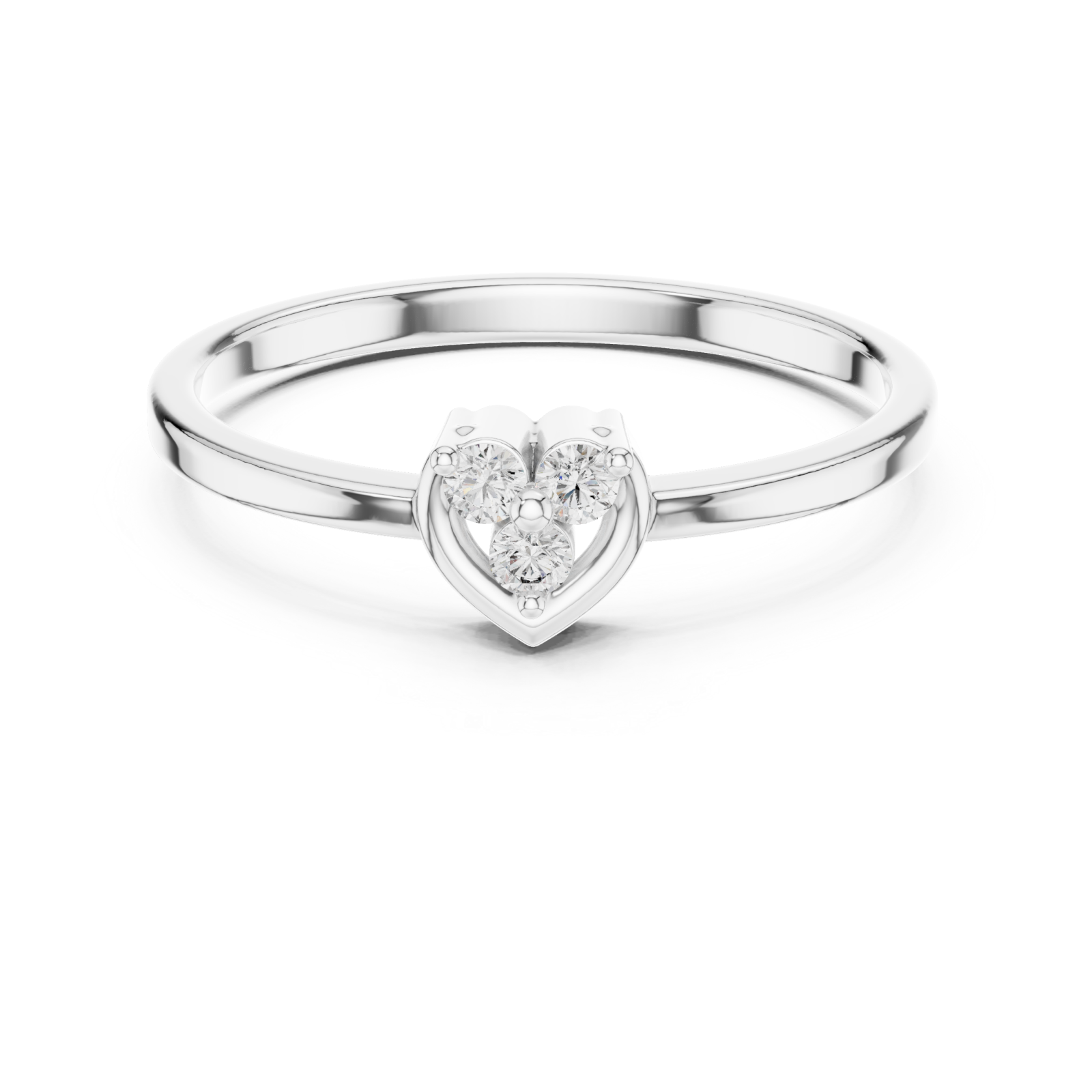  White Gold Radiant Touch Harmony Forever Ring Front View