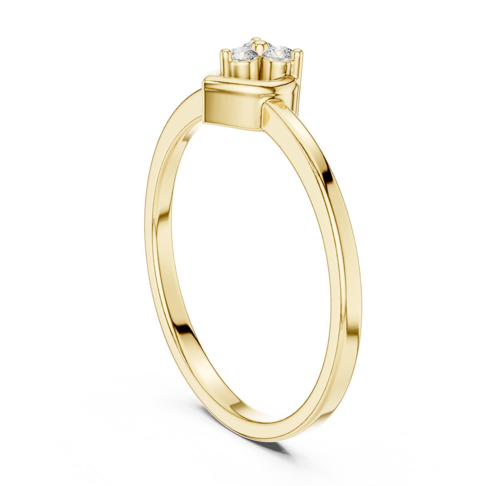  Gold Radiant Touch Harmony Forever Ring Left View