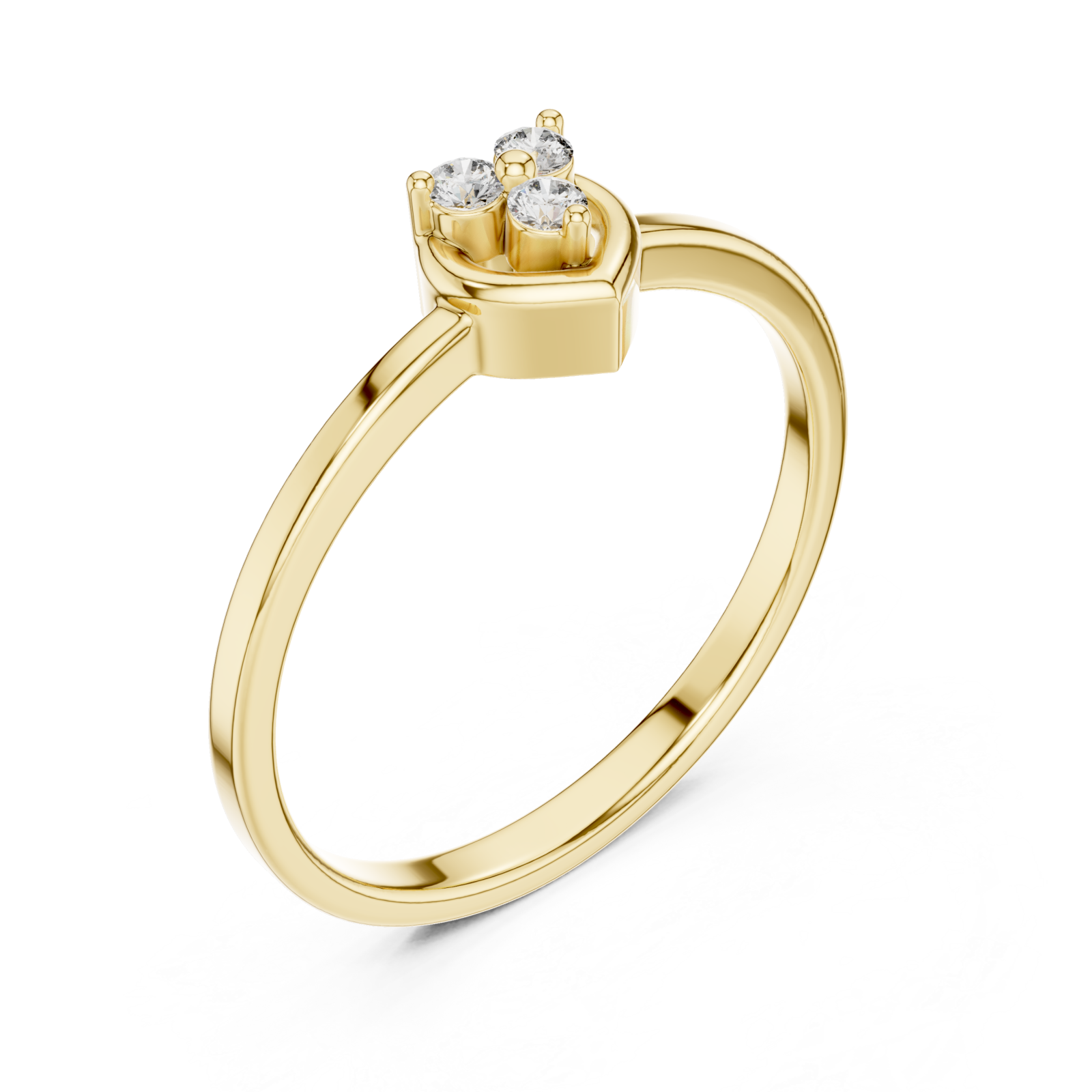 Gold Radiant Touch Harmony Forever Ring Right View