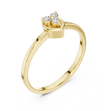 Gold Radiant Touch Harmony Forever Ring Right View