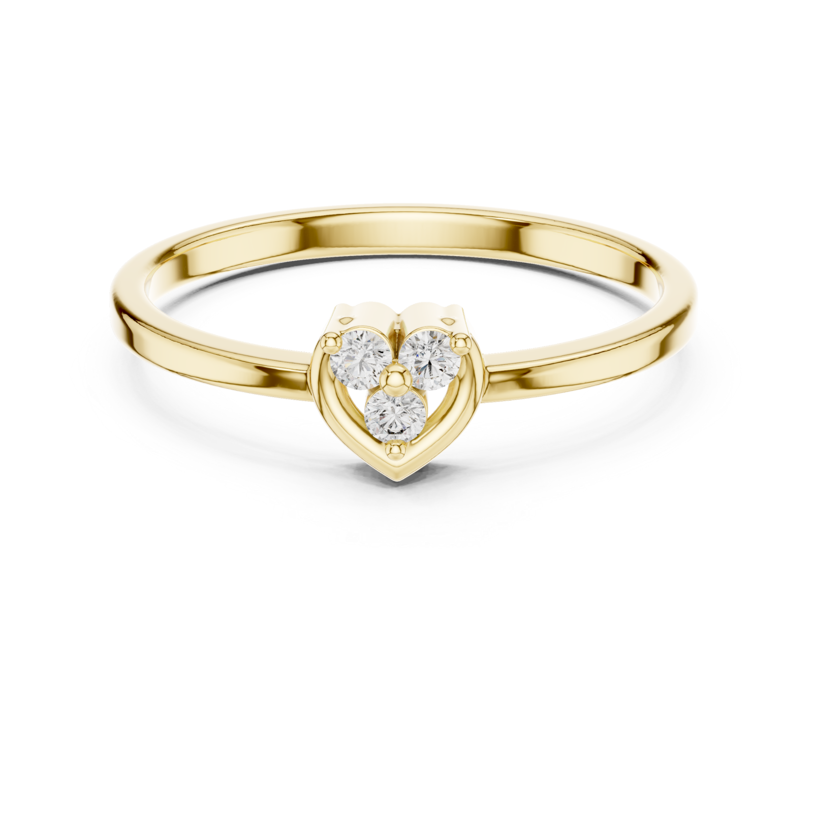  Gold Radiant Touch Harmony Forever Ring Front View