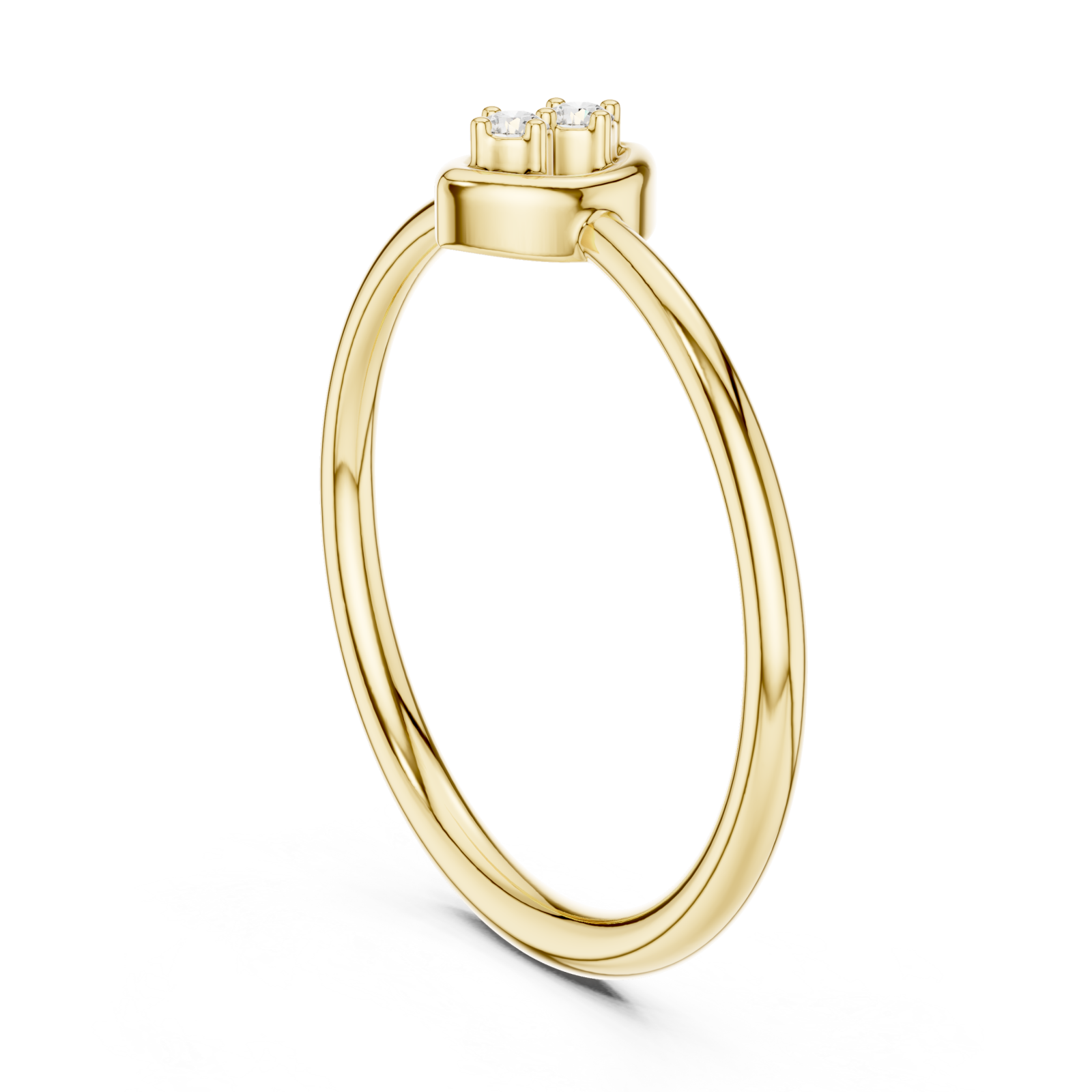  Gold Whispering Lines Graceful Minimalist Engagement Band Left View
