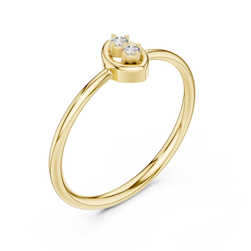 Gold Whispering Lines Graceful Minimalist Engagement Band Right View