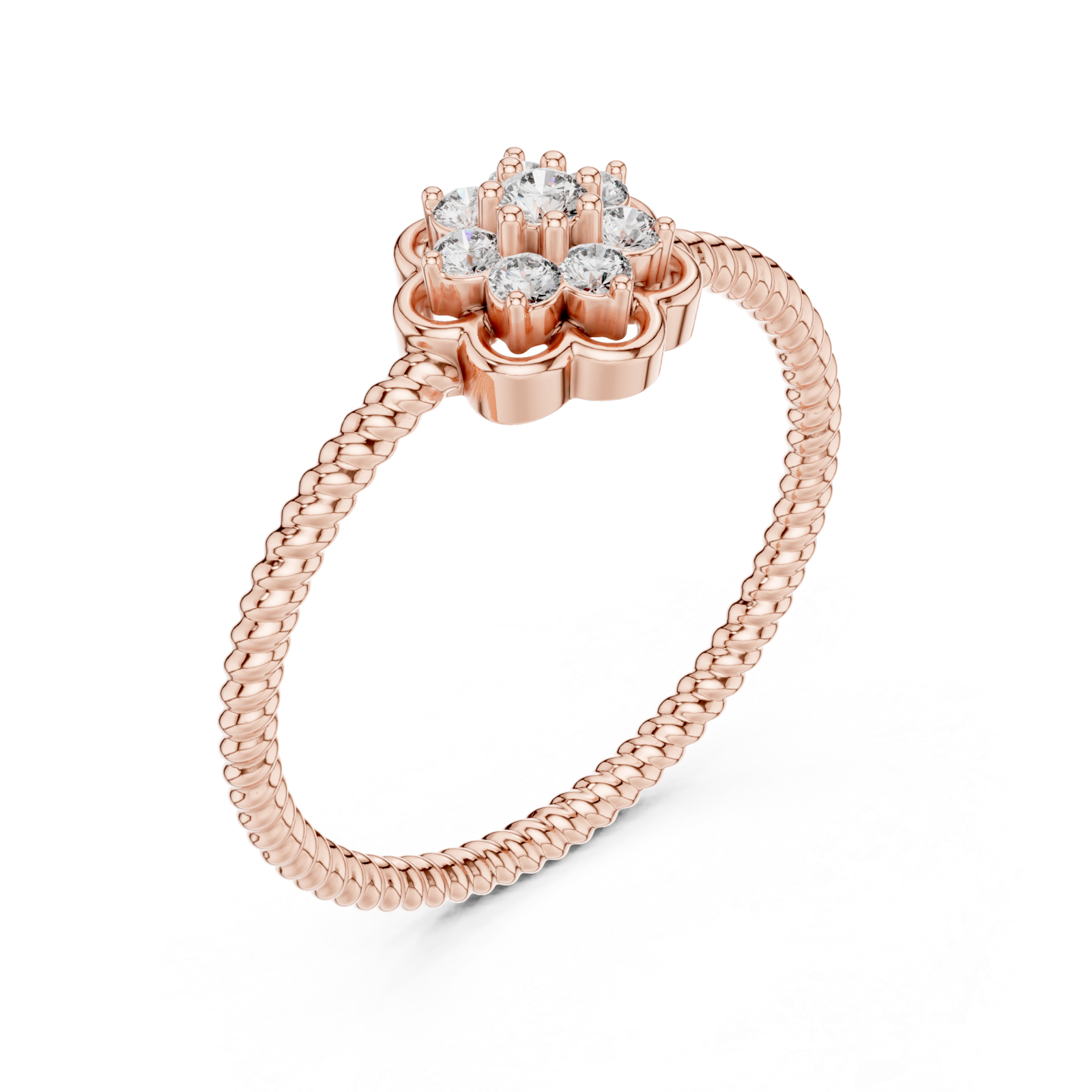  Rose Gold Twilight Garden Blossom Band Right View