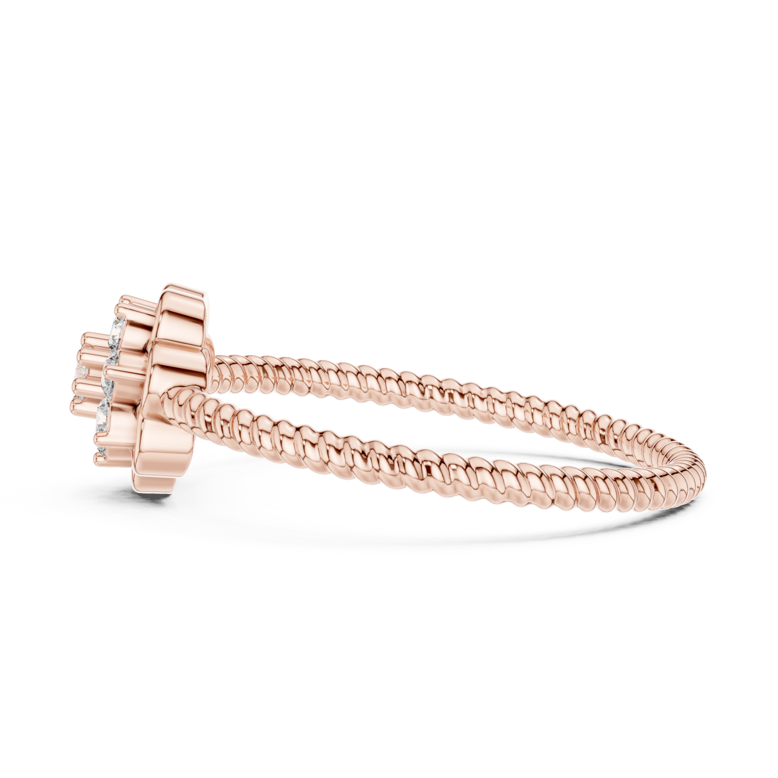  Rose Gold Twilight Garden Blossom Band Side View