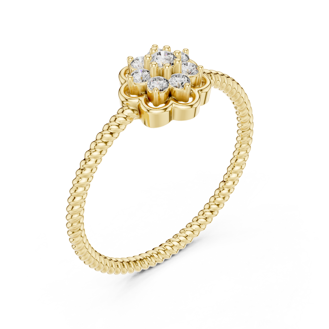 Gold Twilight Garden Blossom Band Right View