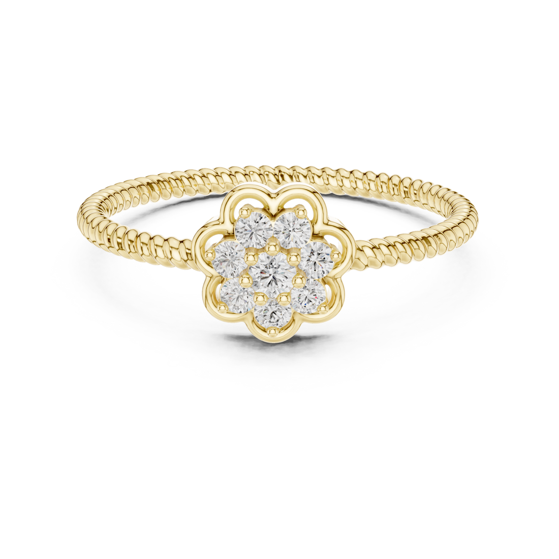 Gold Twilight Garden Blossom Band Right View
