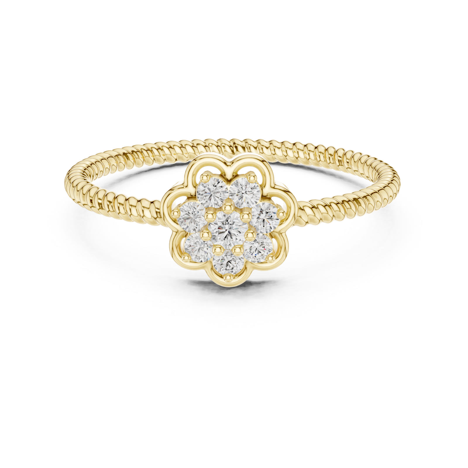  Gold Twilight Garden Blossom Band Front View