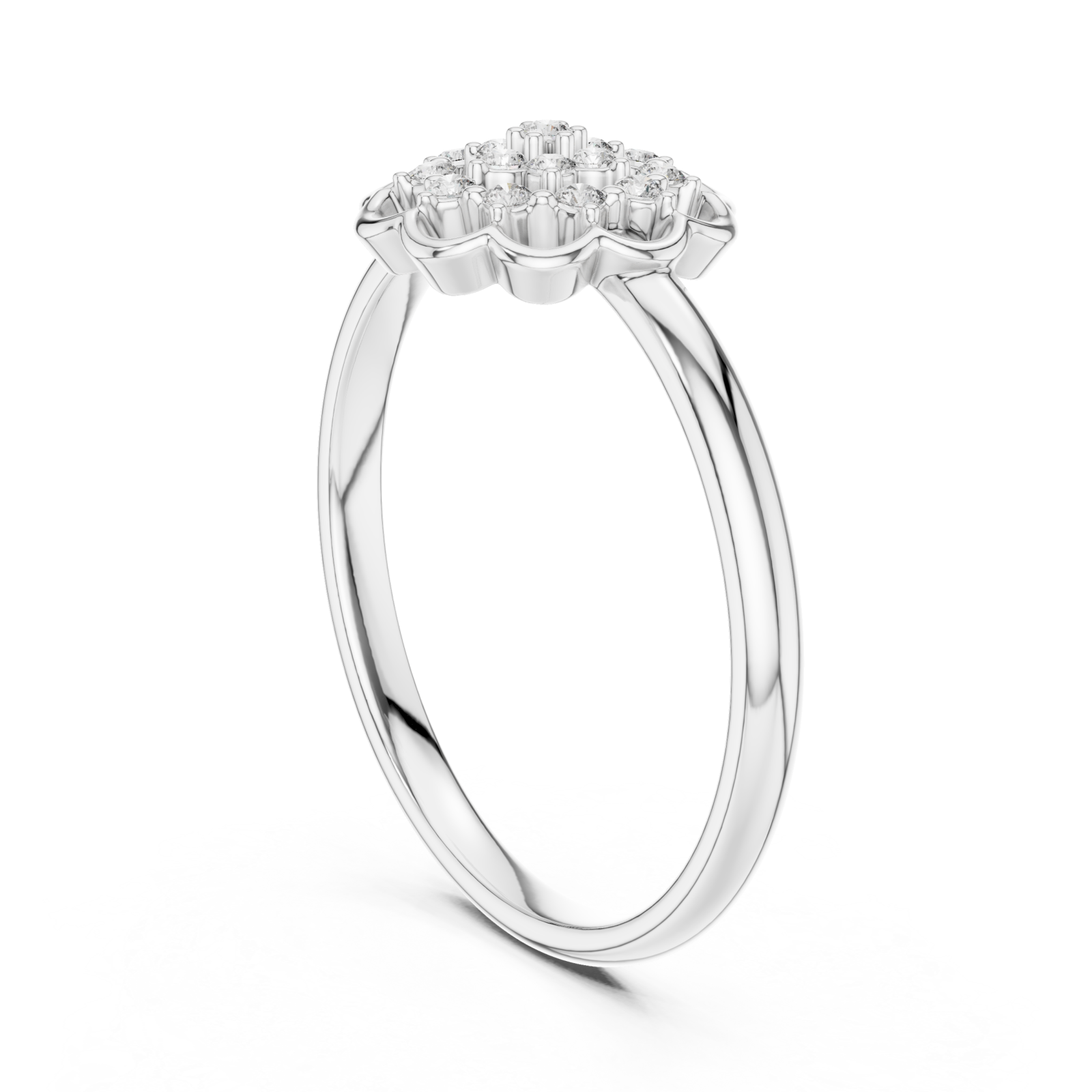  White Gold Twilight Muse Banded Ring Left View
