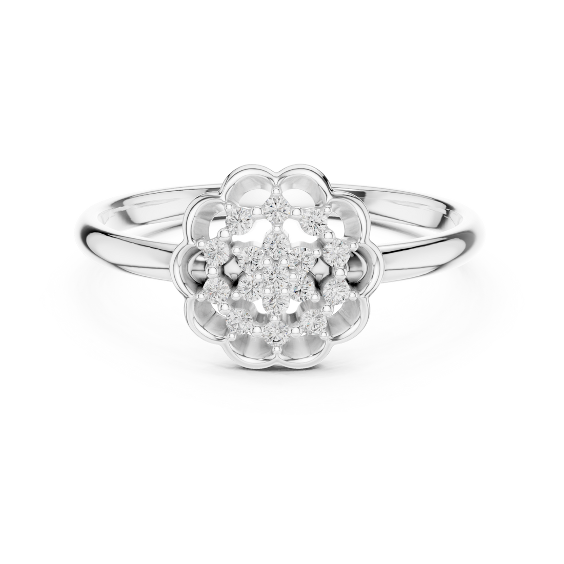  White Gold Twilight Muse Banded Ring Right View