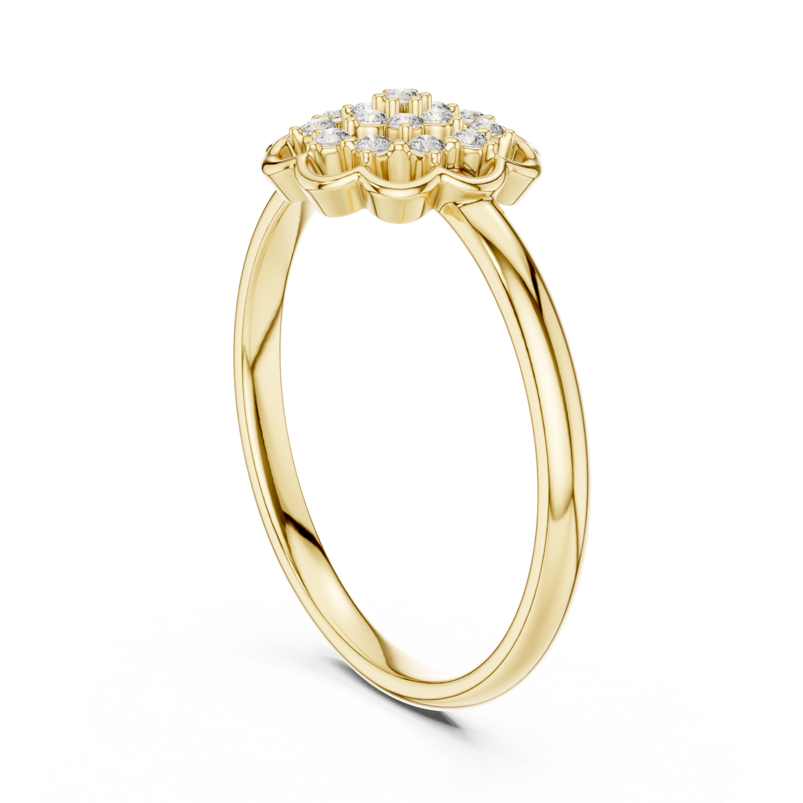  Gold Twilight Muse Banded Ring Left View