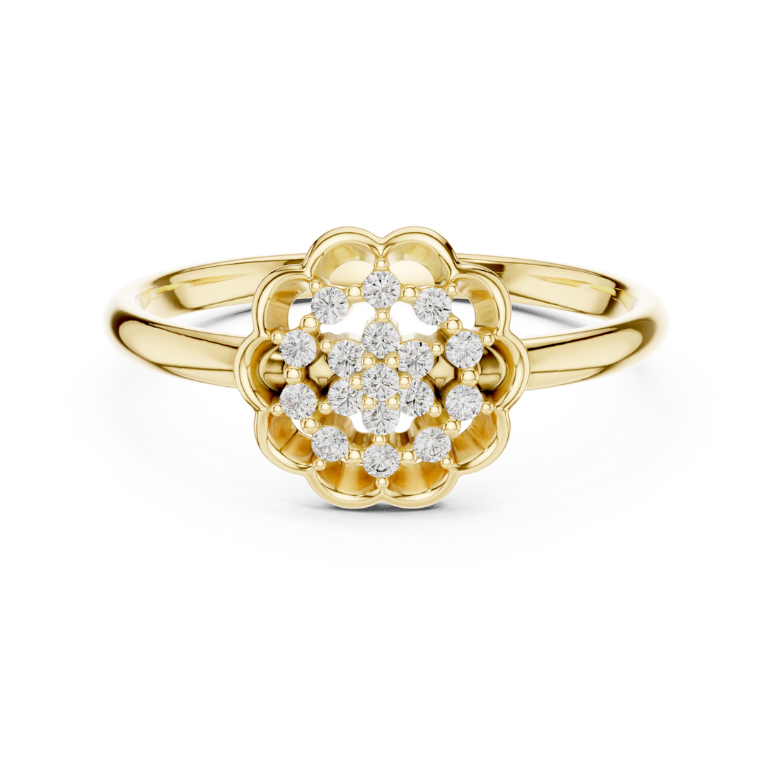 Gold Twilight Muse Banded Ring Right View