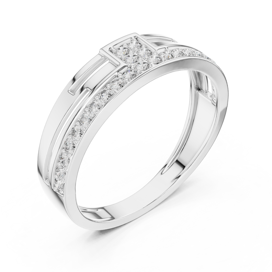  White Gold Ethereal Path Radiance Statement Ring Right View