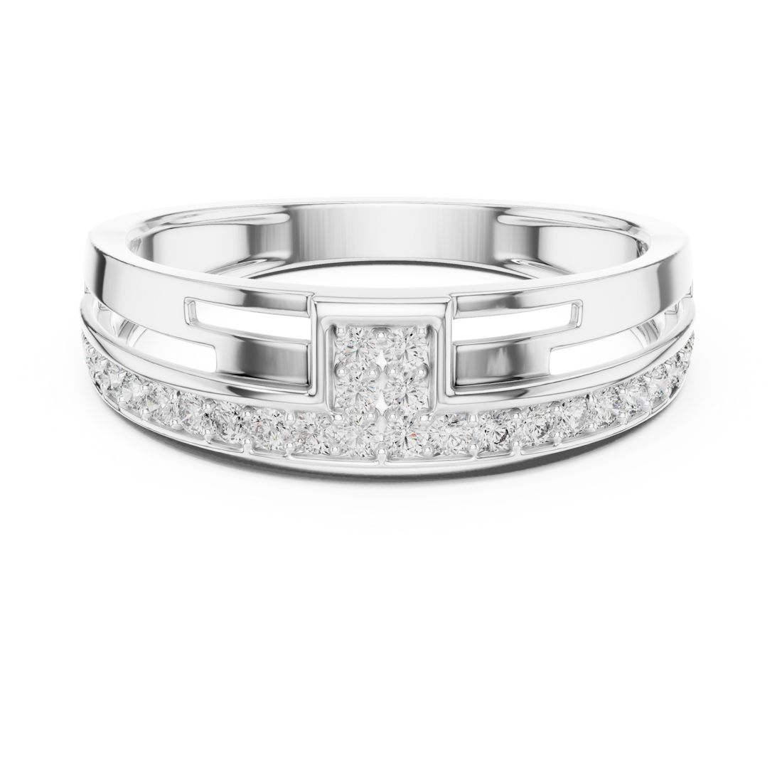  White Gold Ethereal Path Radiance Statement Ring Right View