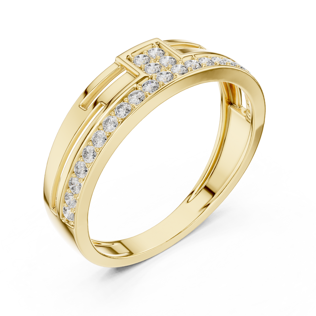 Gold Ethereal Path Radiance Statement Ring Right View