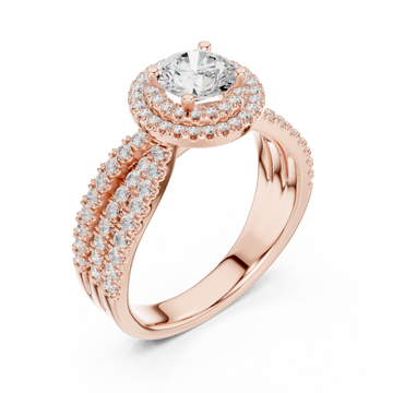  Rose Gold Luminous Infinity Silhouette Sparkle Ring Right View