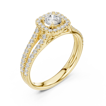 Gold Serene Twilight Cascading Band Ring Right View