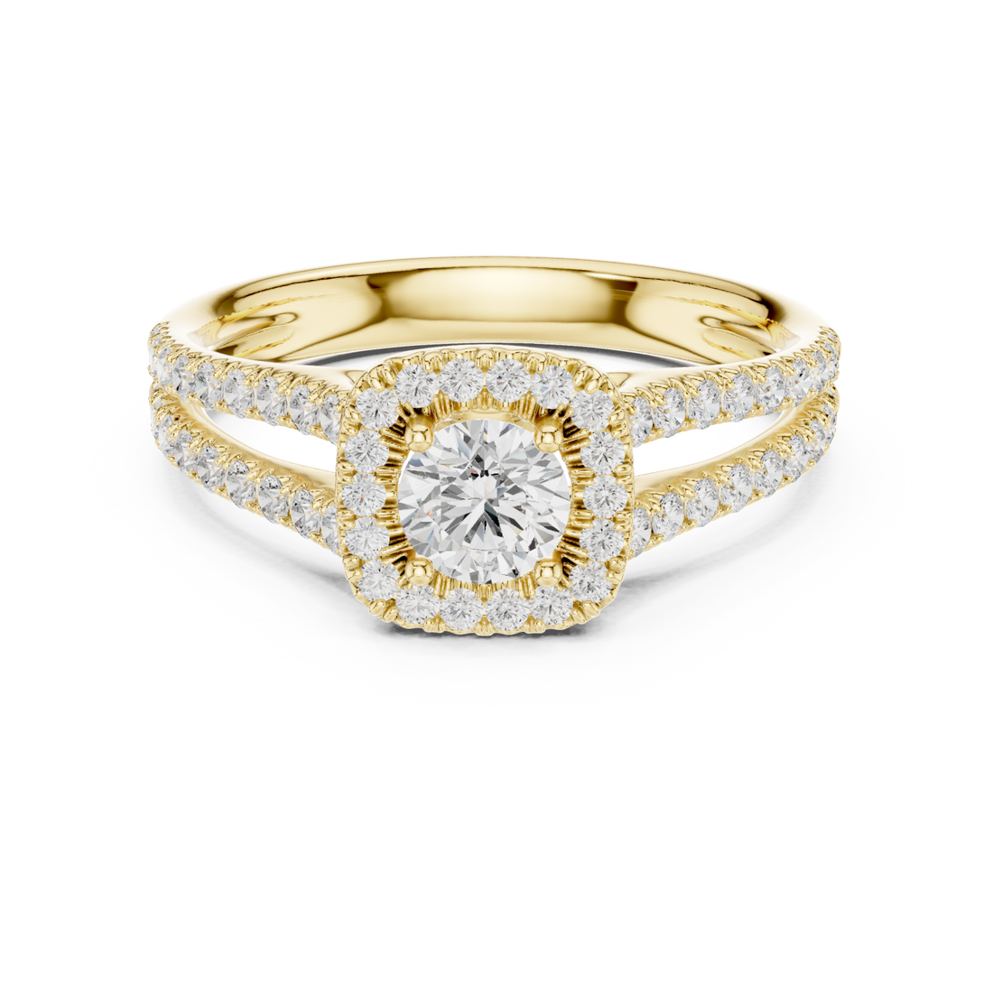 Gold Serene Twilight Cascading Band Ring Right View