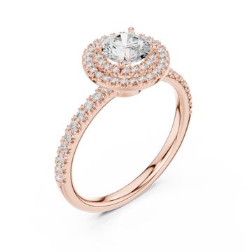  Rose Gold Sublime Double Halo Eternity Band Right View