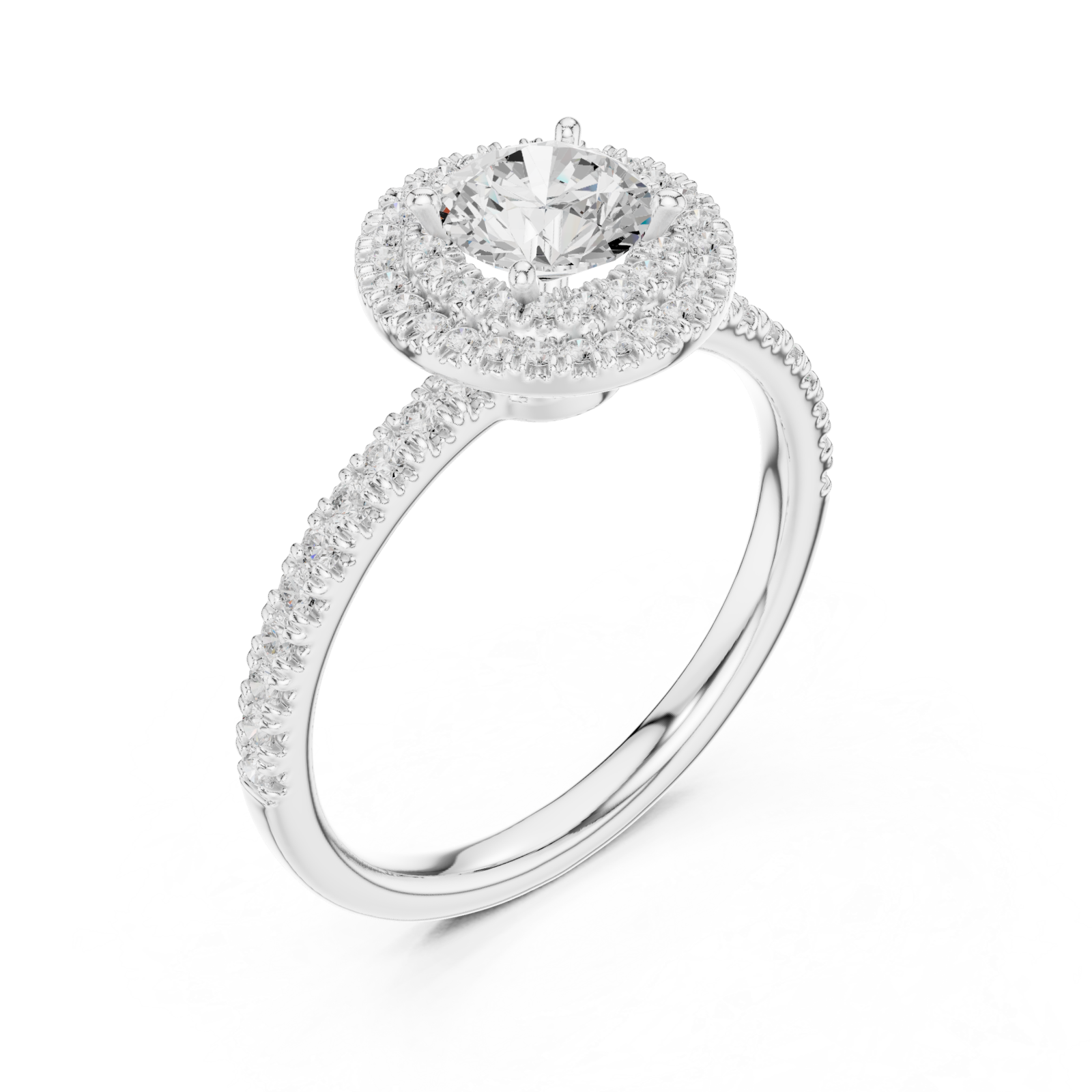  White Gold Sublime Double Halo Eternity Band Right View