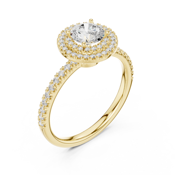 Gold Sublime Double Halo Eternity Band Right View