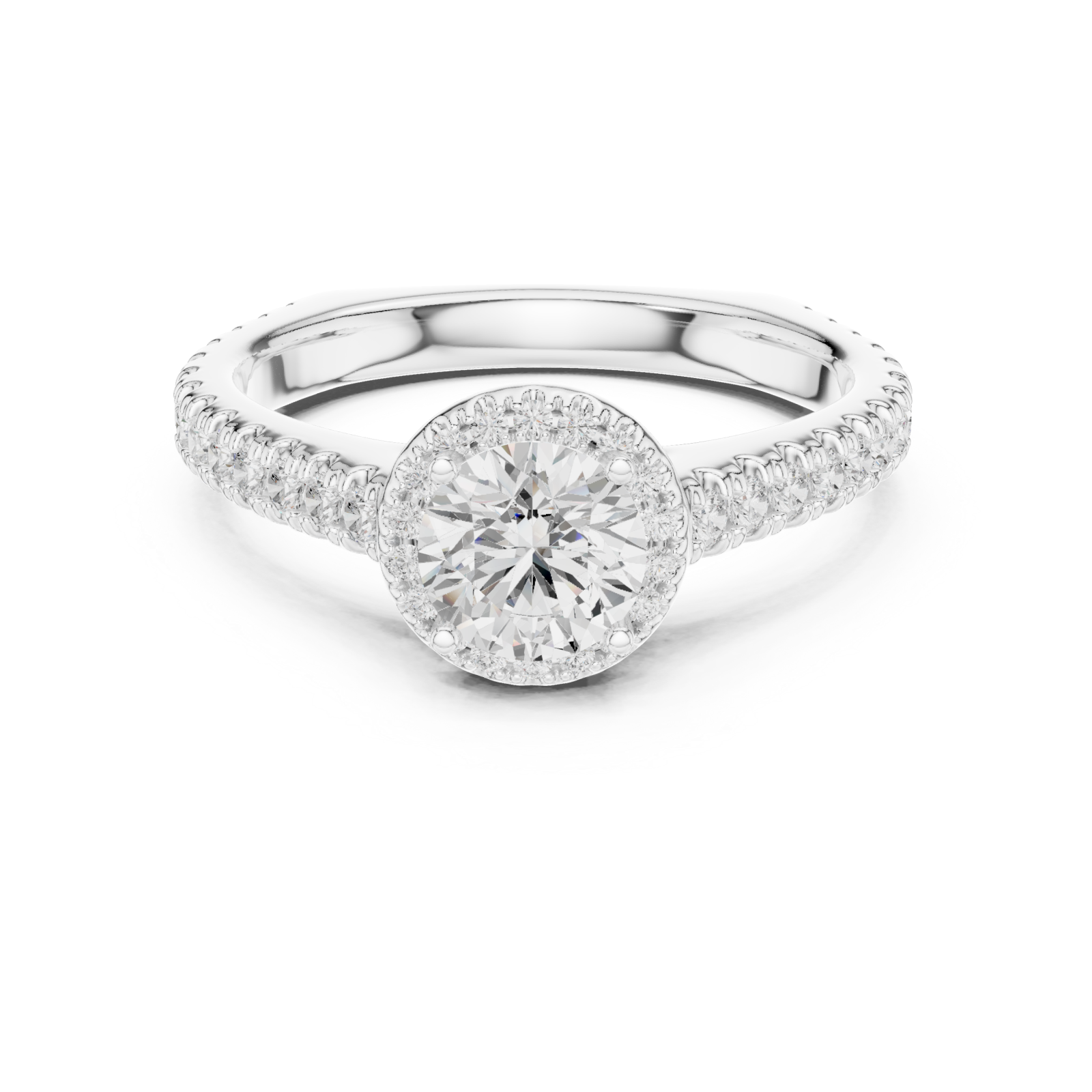  White Gold Aurora Muse Ribbon Band Front View
