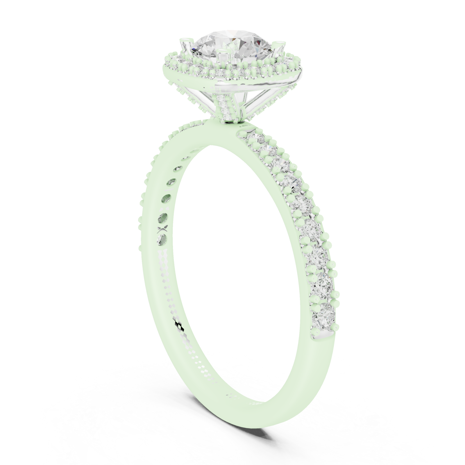  White Gold Midnight Radiance Eternity Band Left View