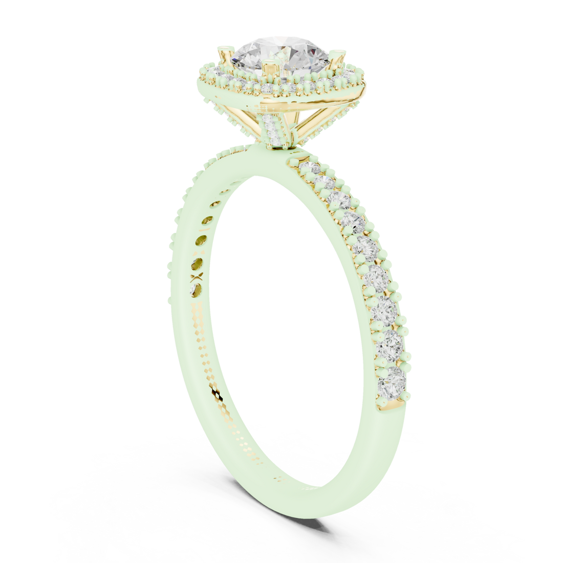 Gold Midnight Radiance Eternity Band Right View