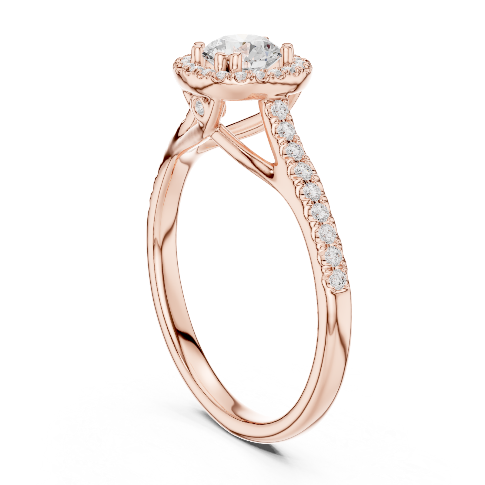  Rose Gold Eternal Vow Radiance Ring Left View