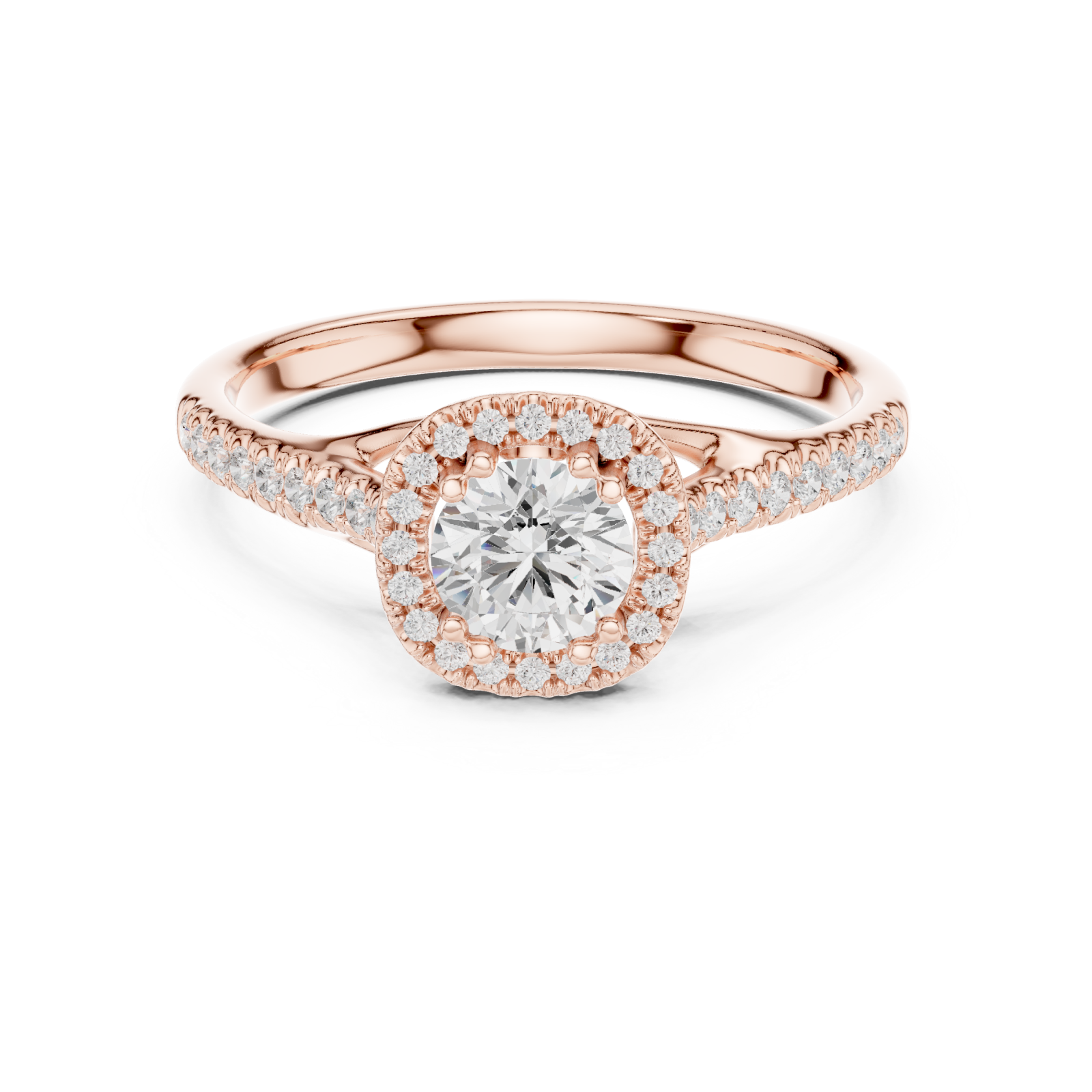  Rose Gold Eternal Vow Radiance Ring Front View