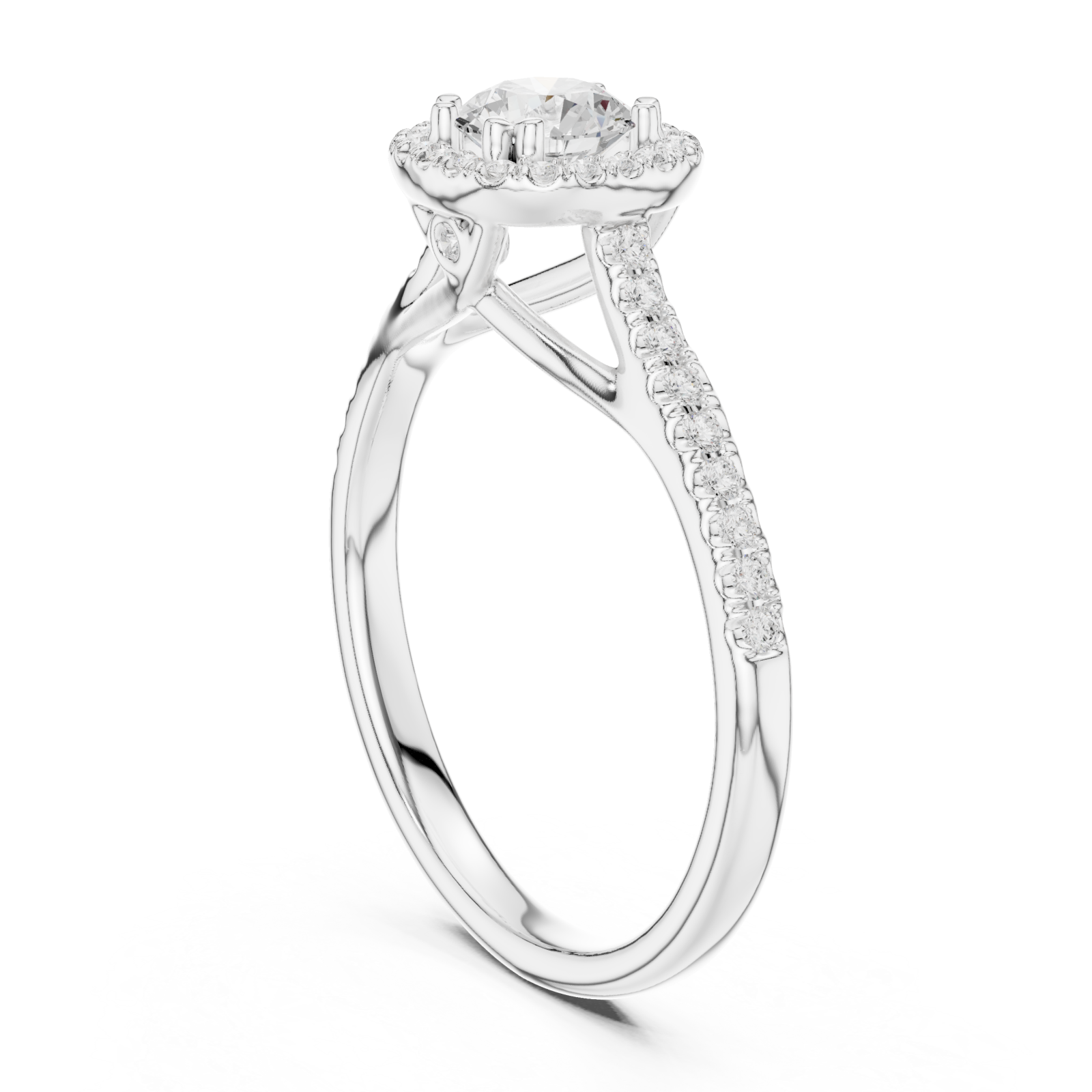  White Gold Eternal Vow Radiance Ring Left View