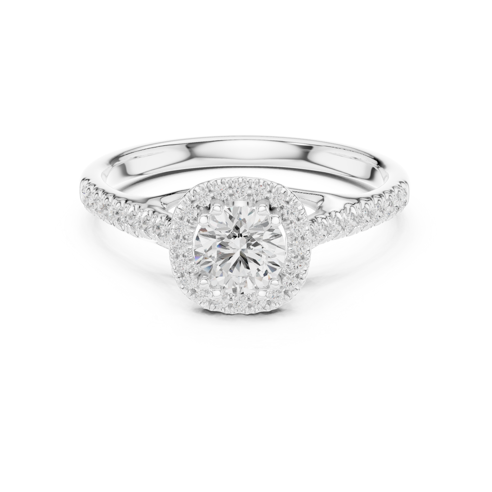  White Gold Eternal Vow Radiance Ring Front View