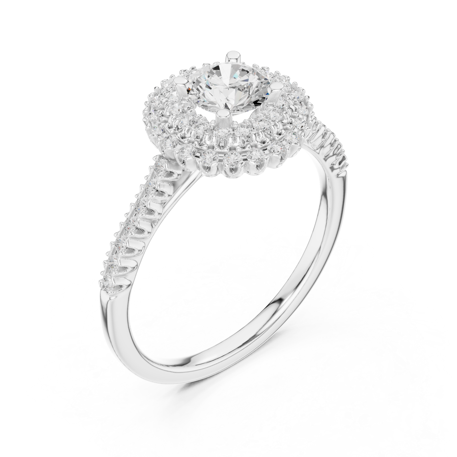  White Gold Radiance Grandeur Halo Ring Right View